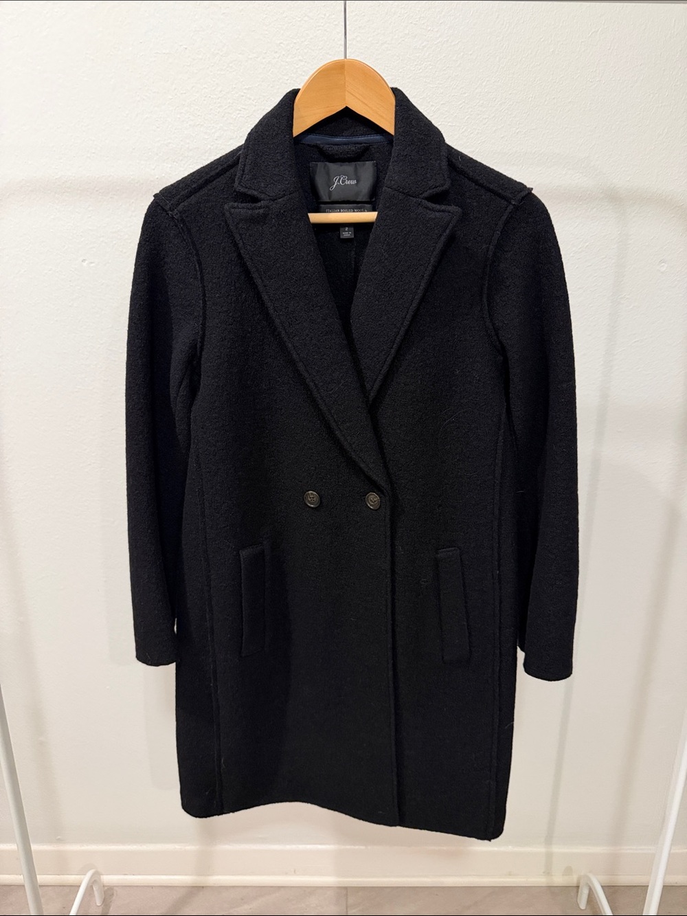 J. Crew Black Double-Breasted Pea Coat